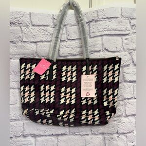 Kate Spade Stylish Houndstooth Tote Bag